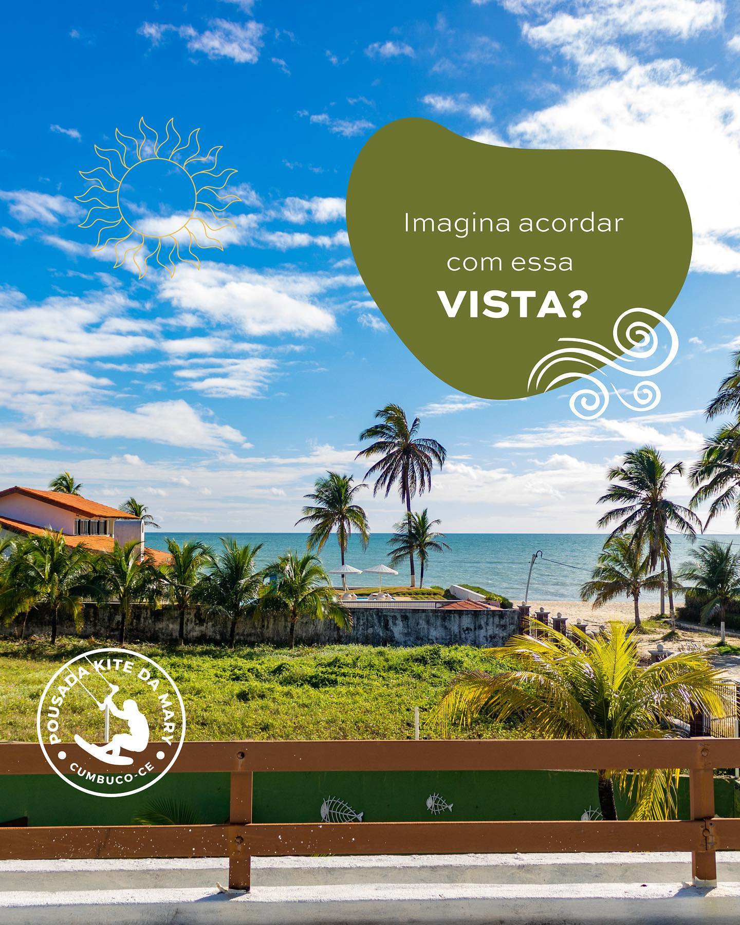 Já imaginou viver a experiência de acordar com essa vista incrível?
A Kite da Mary pode te proporcionar momentos inesquecíveis e sensações memoráveis! 🍃🏝☀️❤️
-
Reserve pelo WhatsApp 👇🏻
(85) 99692-4008
📍 Praia de Cumbuco
#cumbuco #cumbucobeach #cumbucoceará
#entretenimento #lazer #kitepoint #kitecumbuco #cumbucopraia #pousada #pousadacumbuco